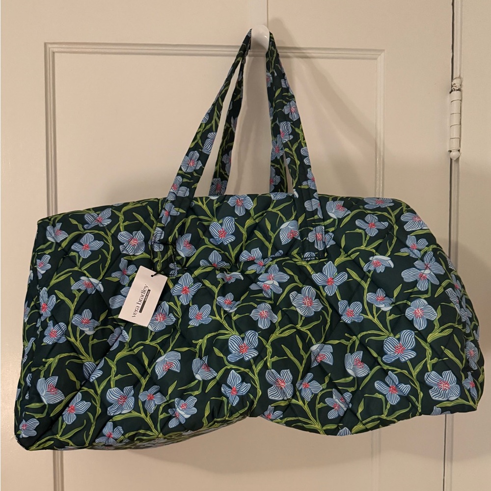 Vera Bradley Blue and Green Floral Travel Bag